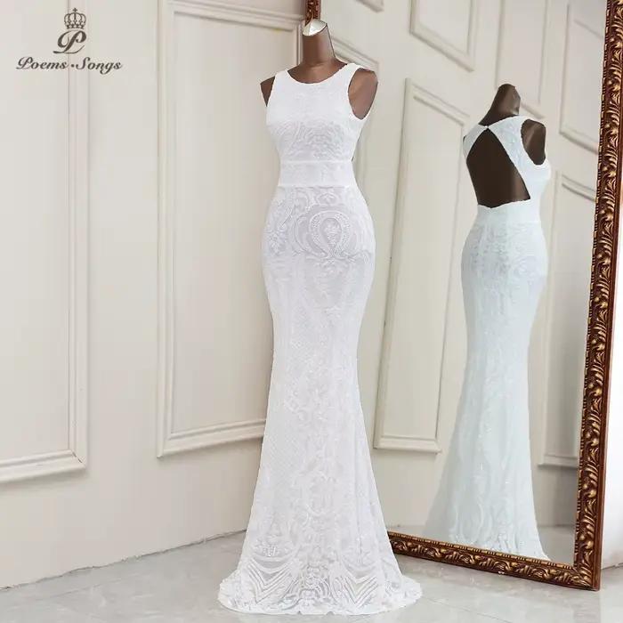 Robe de soirée longue de forme sirène pour femmes
