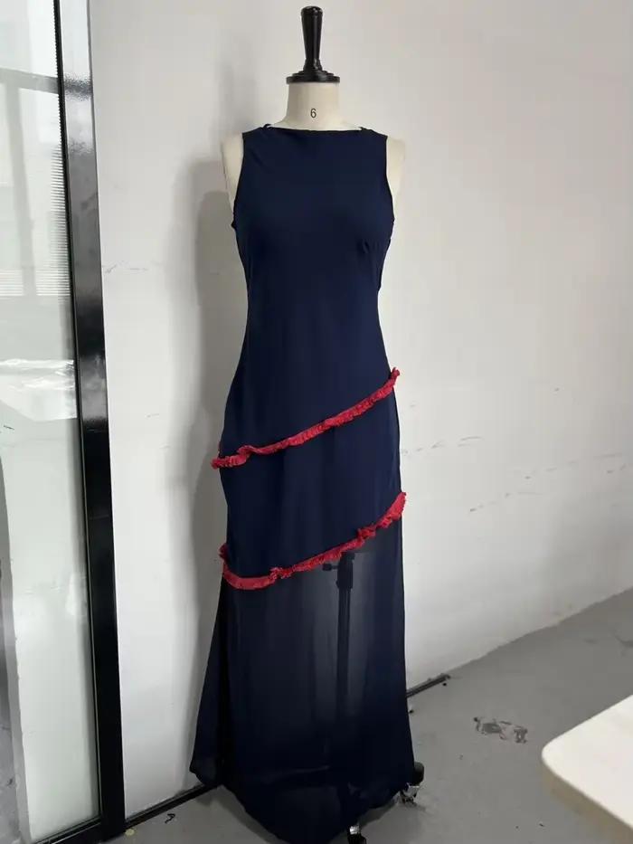 Robe Maxi transparente à montage élégant