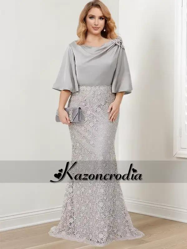 Kazon – robe drapée charmante pour mère de la mariée