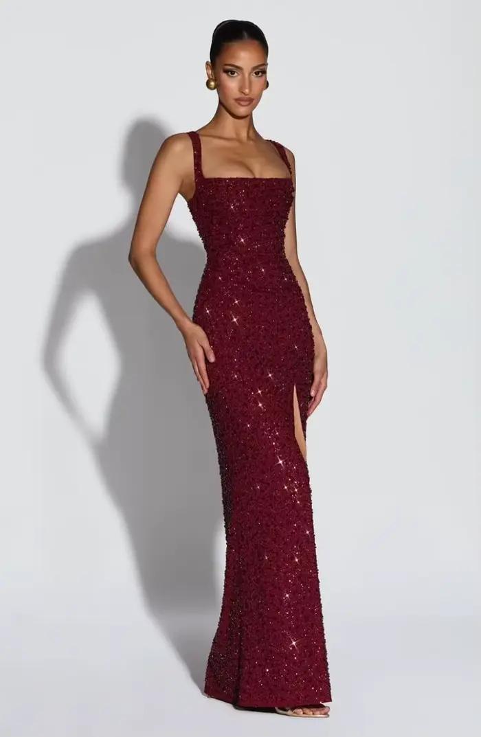 Robe de bal à paillettes pour femmes