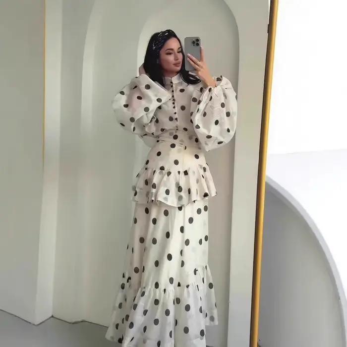 Abayas pour femmes, robes de soirée à pois