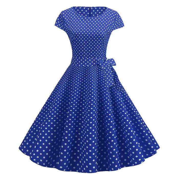 Femmes robes d'été Robe Vintage années 1950 60 Pin Up grande balançoire fête vêtements de travail