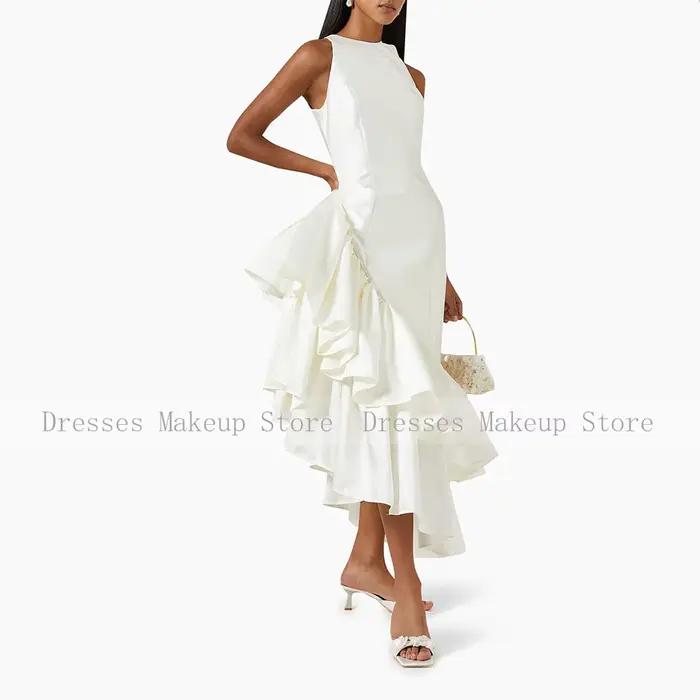 Robes de cocktail personnalisées asymétriques à volants