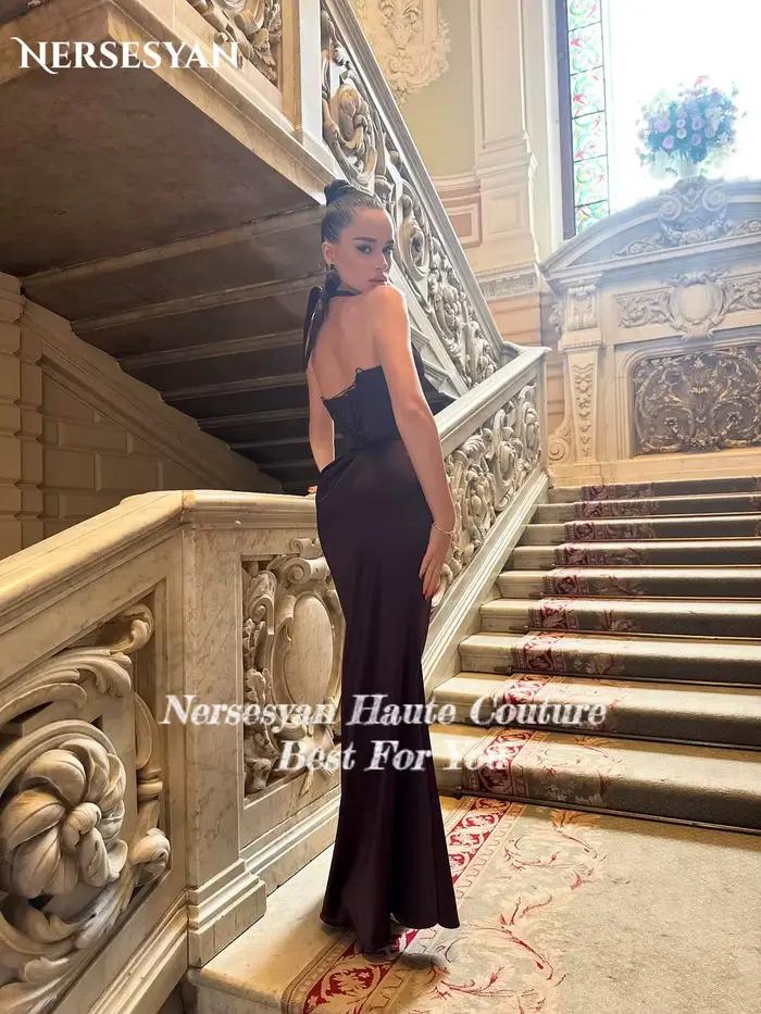 Nersesyan – robe de soirée sirène bordeaux