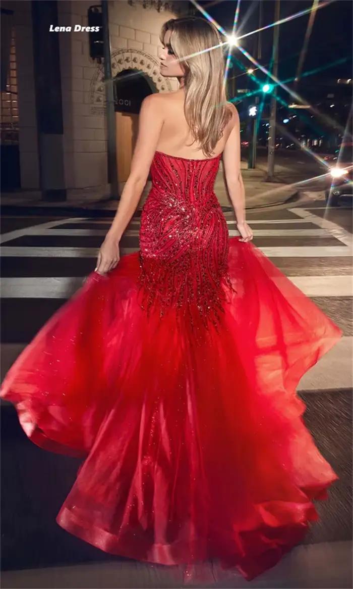 Lena Robes De Cocktail robe De soirée luxe élégant sirène sur mesure hors épaule Occasion spéciale