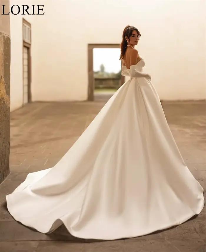 Robes de mariée élégantes en satin ivoire LORIE