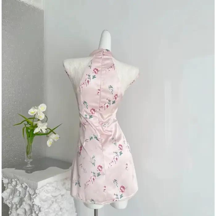Robes élégantes à imprimé floral et patchwork de dentelle