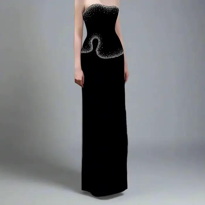 Robe de soirée droite pour femmes