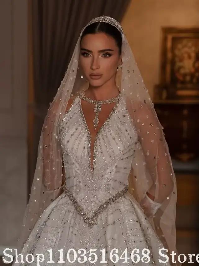 Robe de mariée personnalisée magnifique à col en V