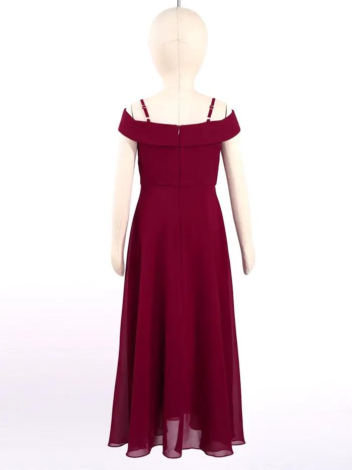 Robe longue de Rhen mousseline de soie pour adolescentes