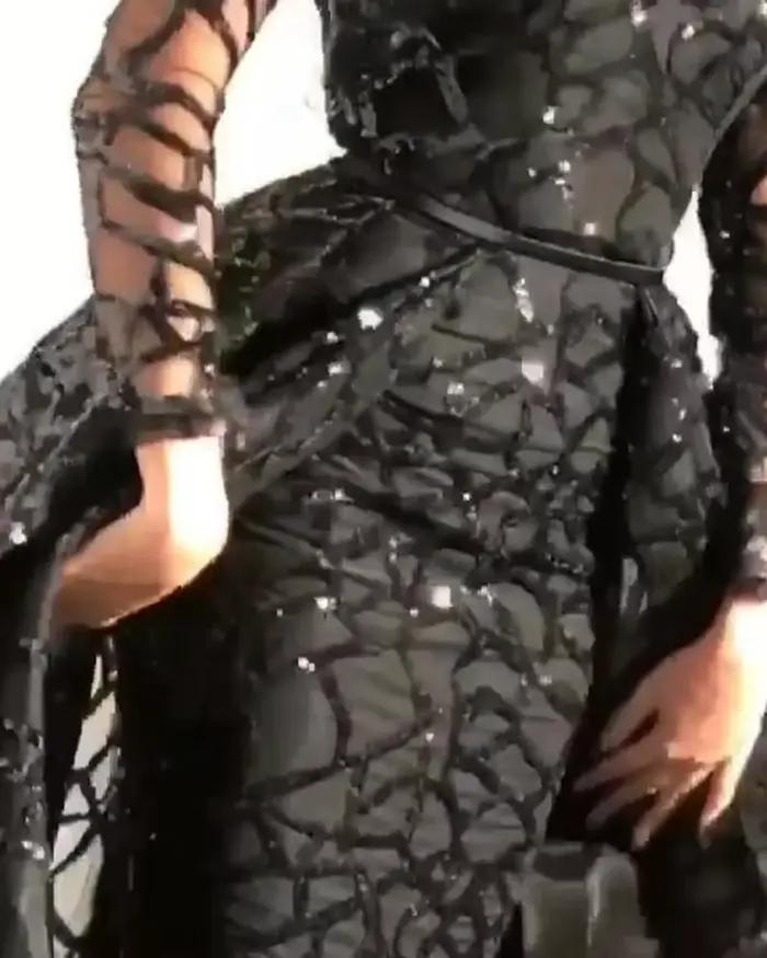 Robe de soirée à paillettes pour femme