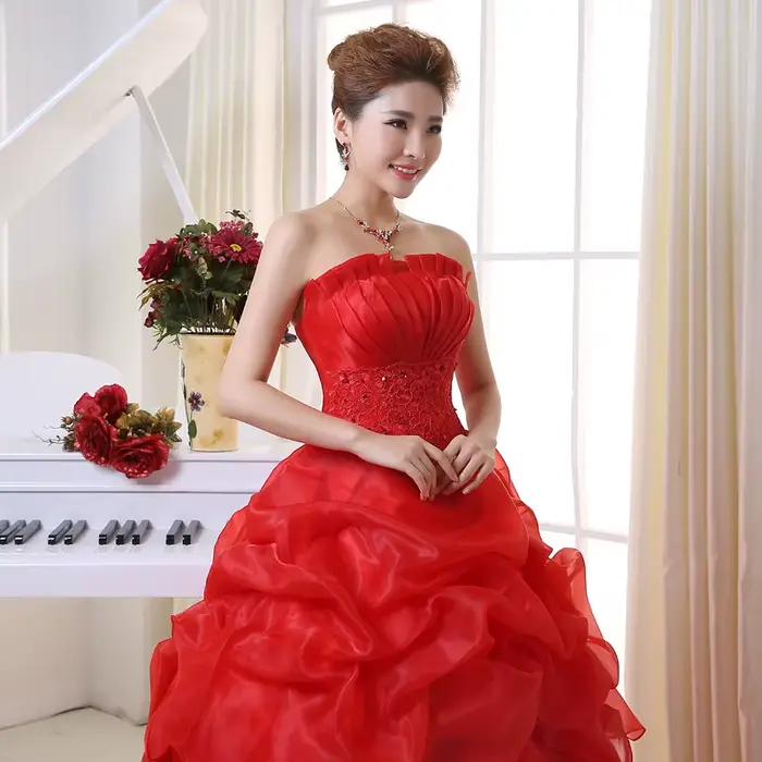 Robe de Mariée Sexy Personnalisée, Grande Taille, à Lacets, pour Femme