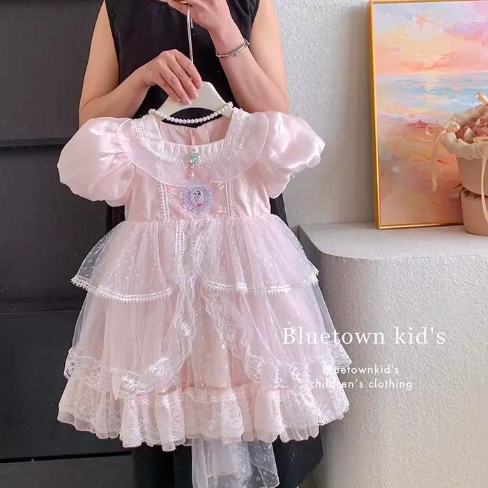 Adorable robe de princesse Lolita à manches courtes pour filles. Nouvelle