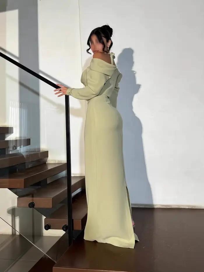 Robe de soirée élégante vert clair