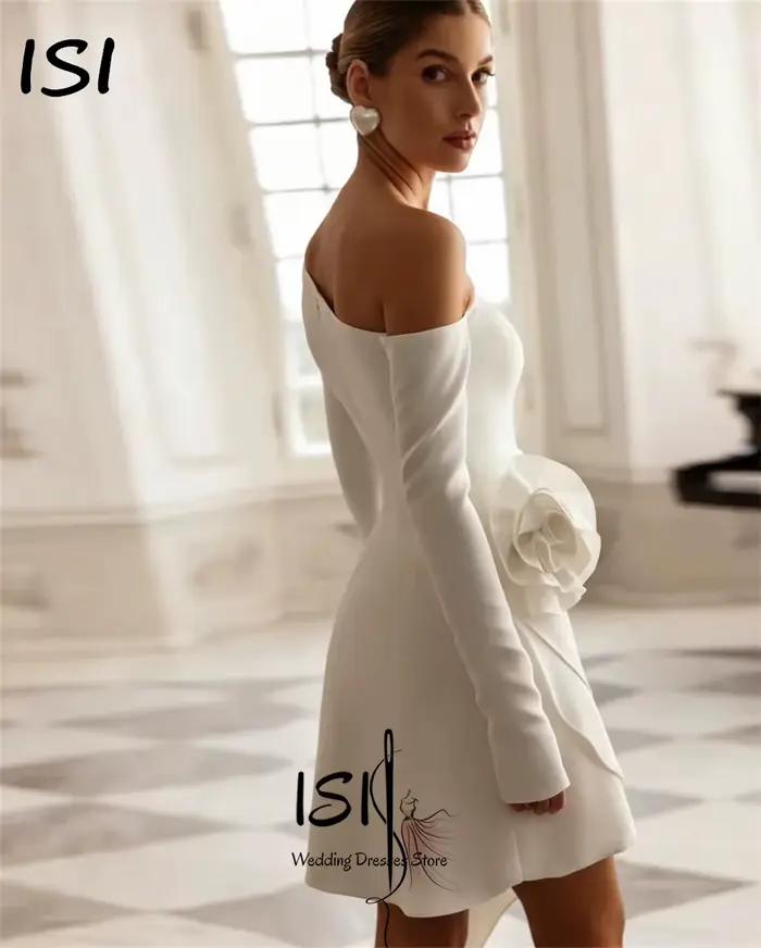 Robes de mariée courtes élégantes ISI pour la mariée