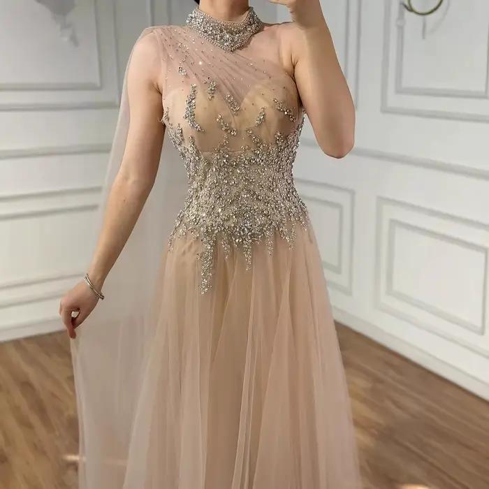 Serene Hill 2025 personnalisé nu une ligne une épaule luxe perlé robe de soirée