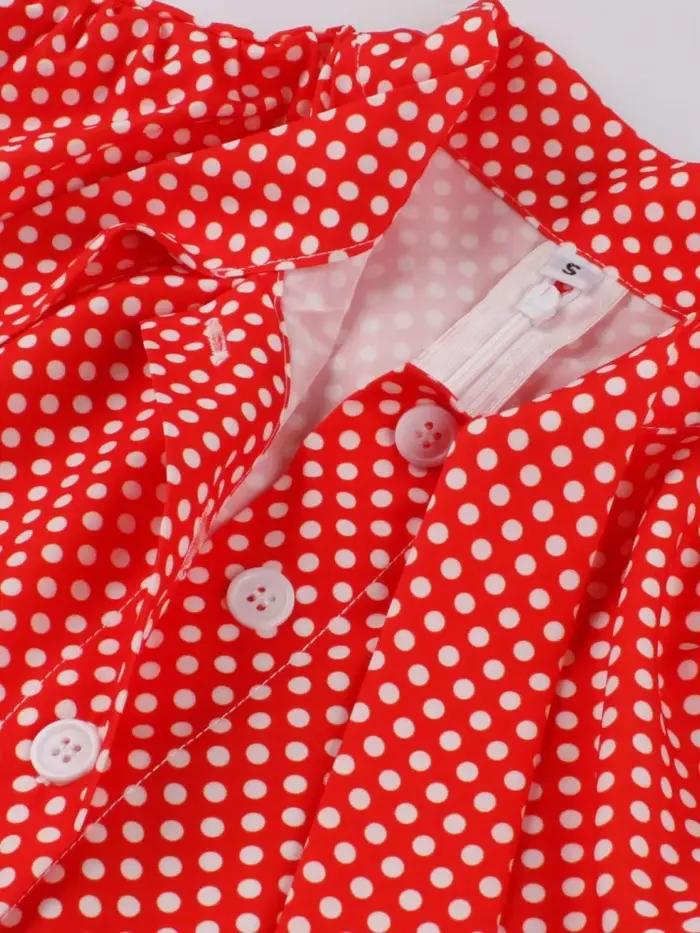 Robe de soirée rétro Pin Up à manches courtes pour femmes