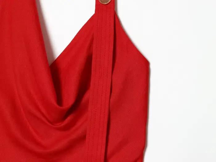 Robe longue rouge tendance KONDALA 2026 pour femme