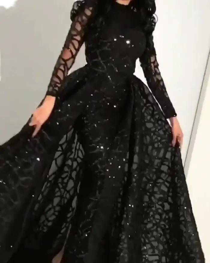Robe de soirée à paillettes pour femme
