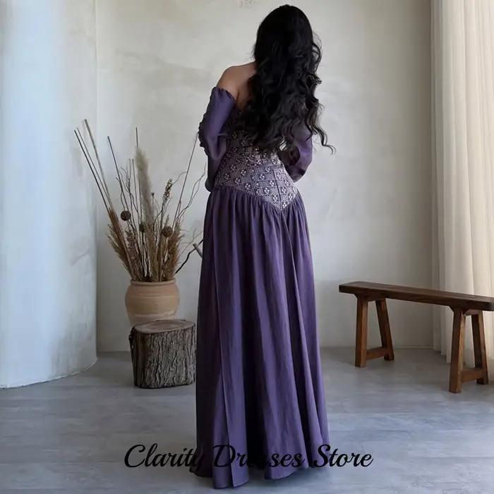 Robe de soirée élégante à épaules dénudées