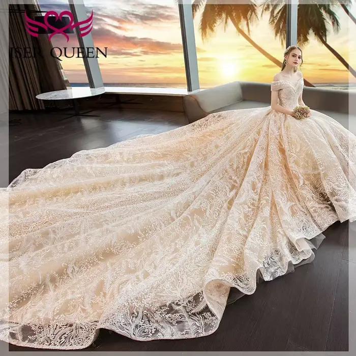 Robe de mariée brodée de luxe personnalisée