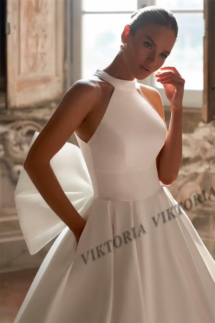VIKTORIA élégant nœud robes De mariée pour femme