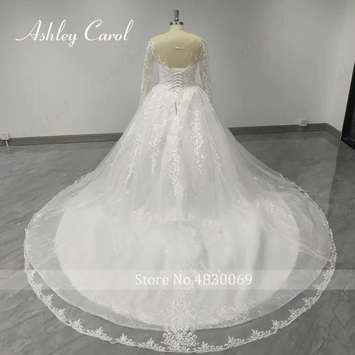 Ashley Carol-Robe de Mariée Sexy à Manches sulf
