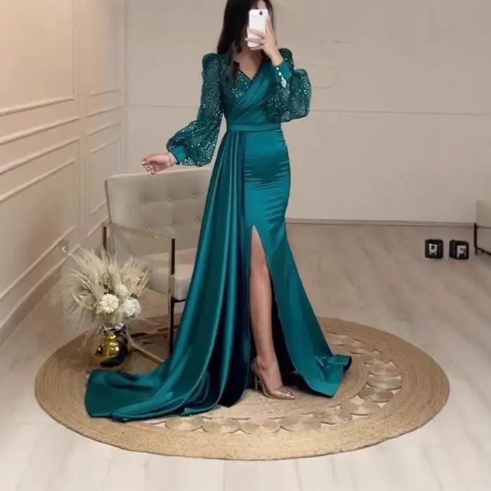 Robe de soirée à paillettes brillantes