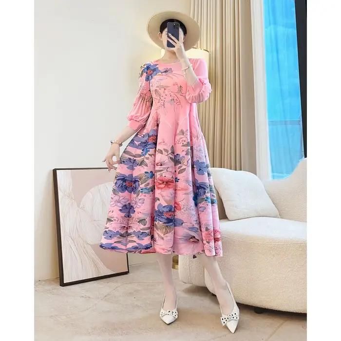 Robe de soirée plissée pour femmes