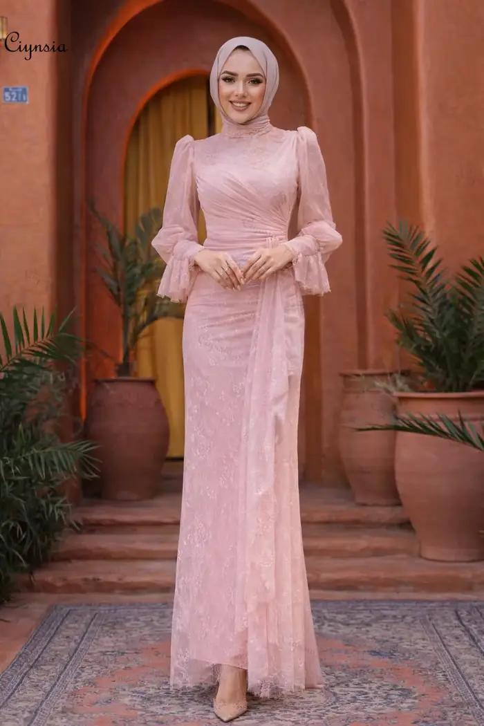 Robe de soirée modeste Ciynsia