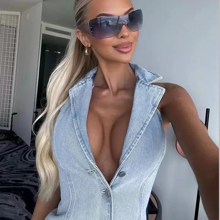 Robe longue en Denim pour femmes