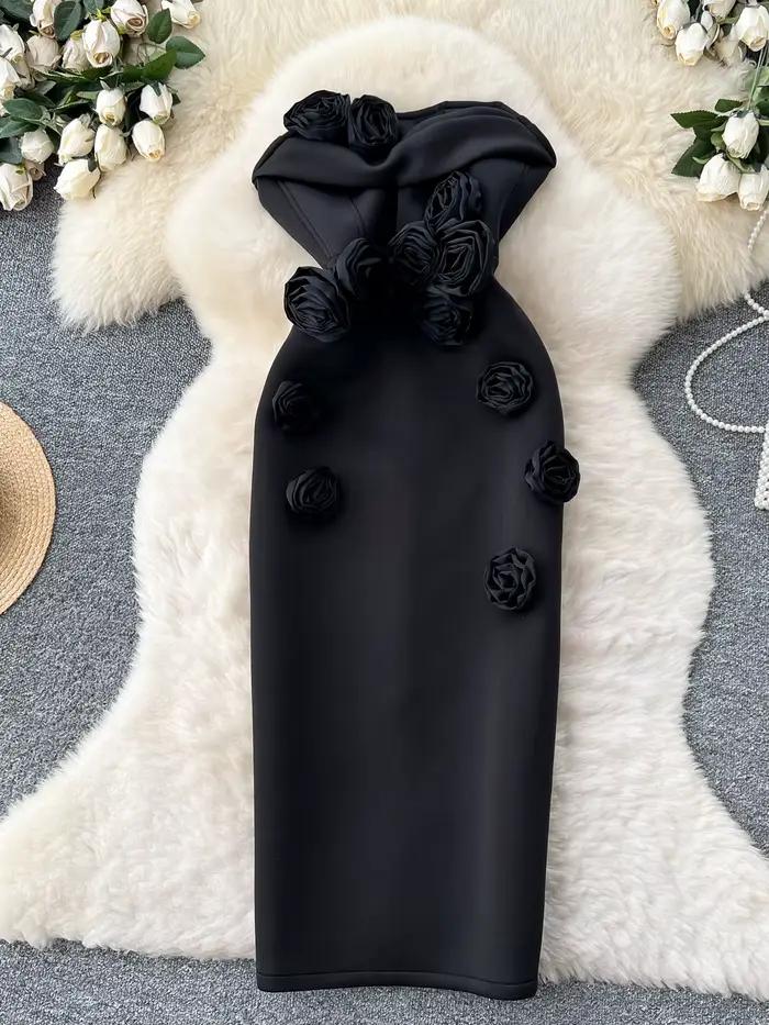 Robe de soirée sans bretelles pour femmes