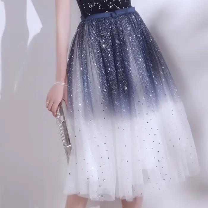 DongCMY-Robe de Bal Courte en Tulle à Paillettes