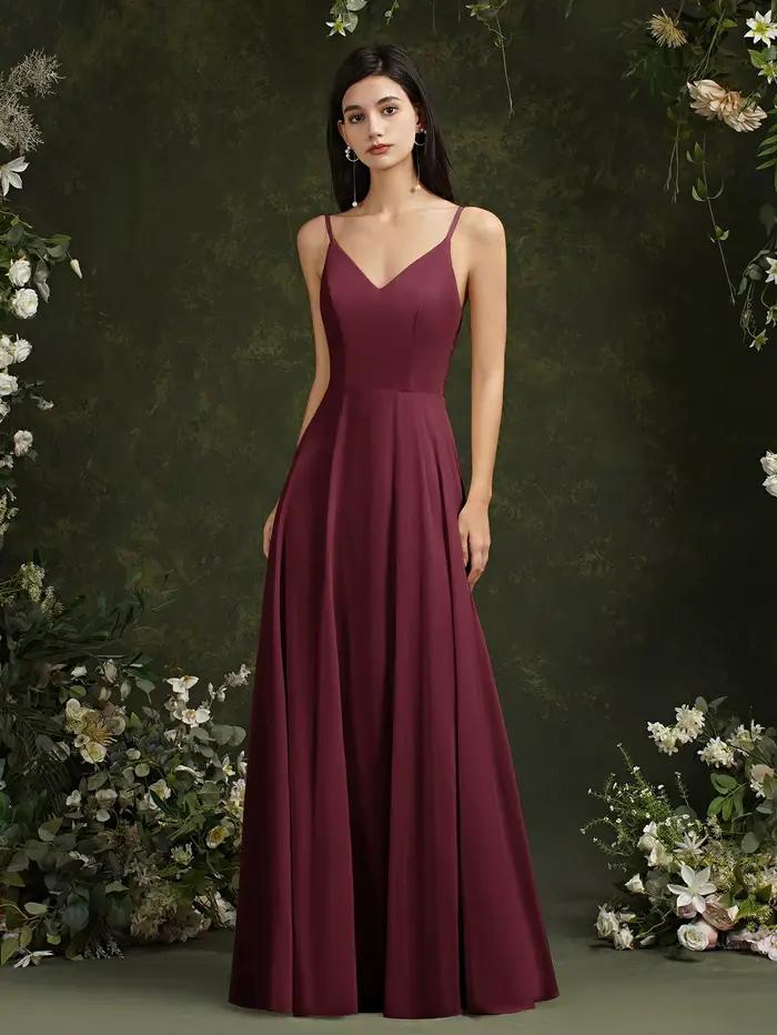 Misshow-Robe de soirée longue en mousseline de soie