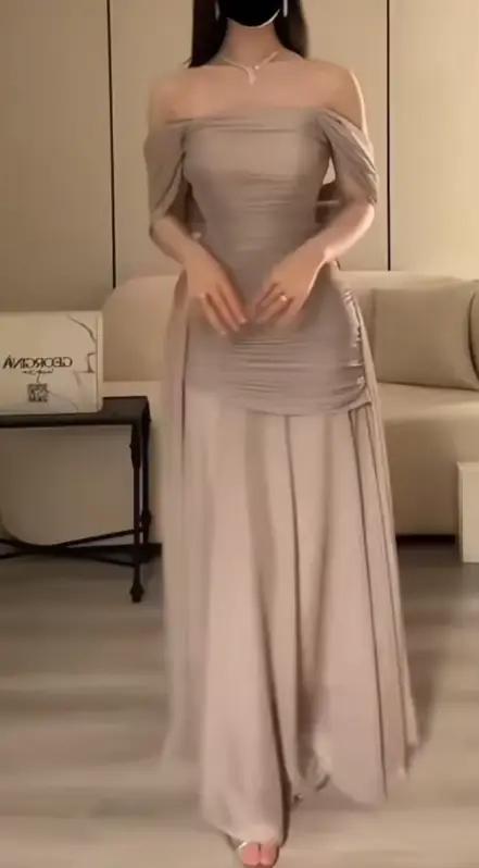 Robes longues en velours modernes pour femmes d'Arabie Dubaï pour les occasions