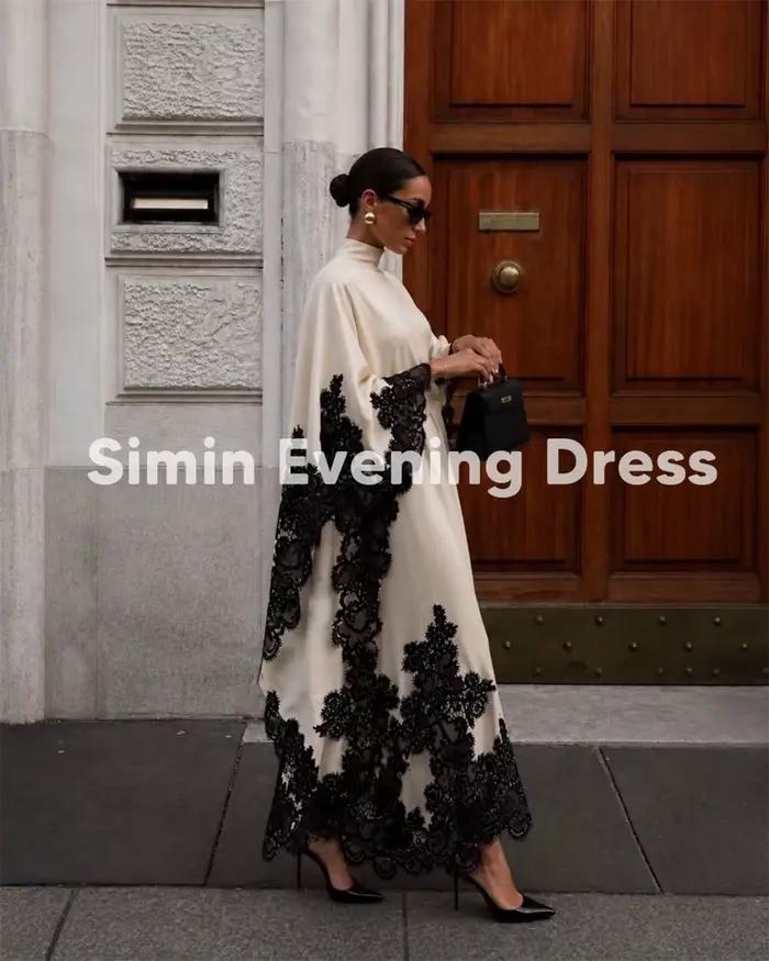 Robe de soirée élégante Simin à col montant