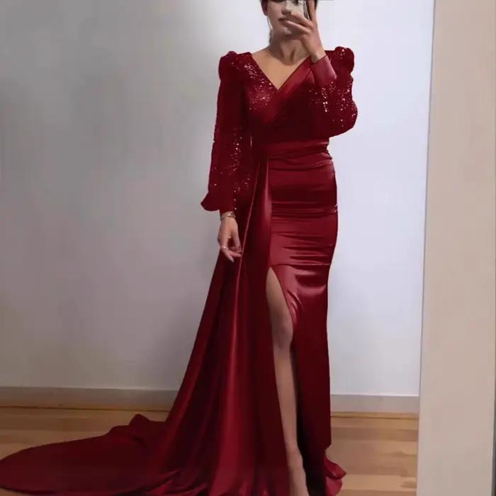 Robe de soirée à paillettes brillantes