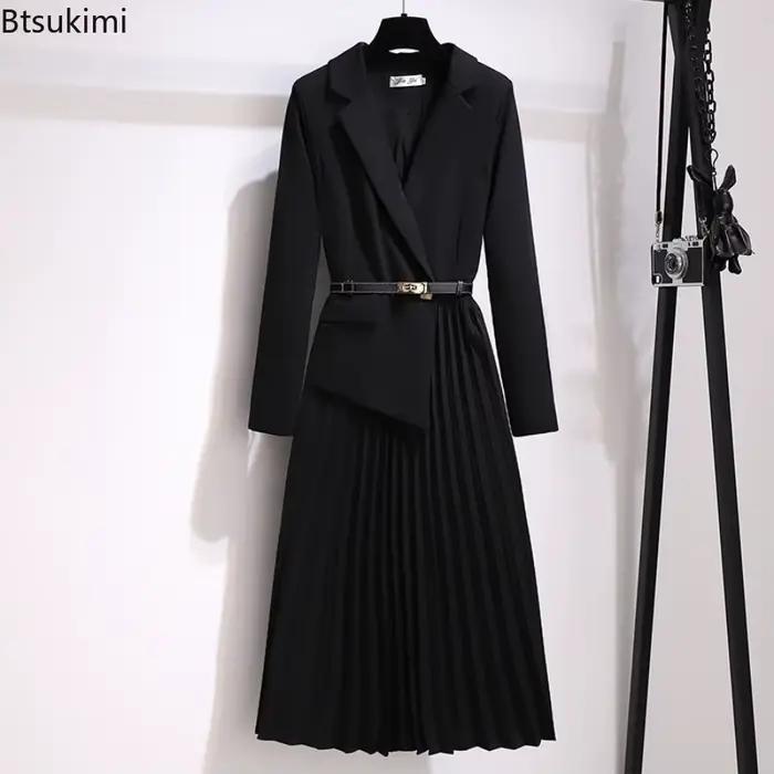 Robe élégante amincissante à manches longues pour femmes