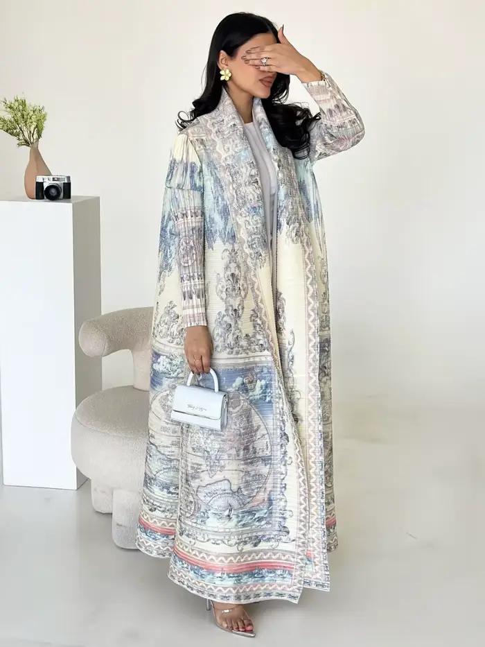 Robe plissée arabe dubaï pour femmes