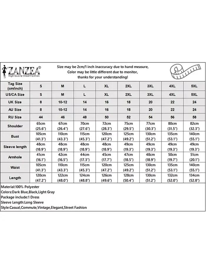 ZANZEA mode sweat robe femmes décontracté col roulé à manches longues solide a-ligne Robes mi-longues pour femme FW 2025