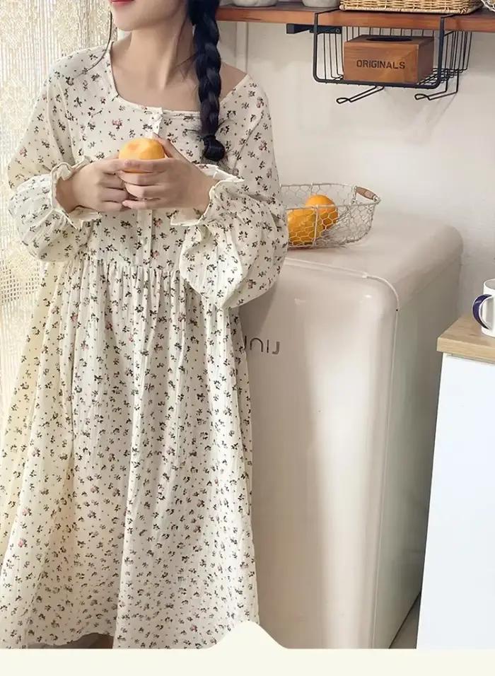 Robe en mousseline 100% coton pour femmes