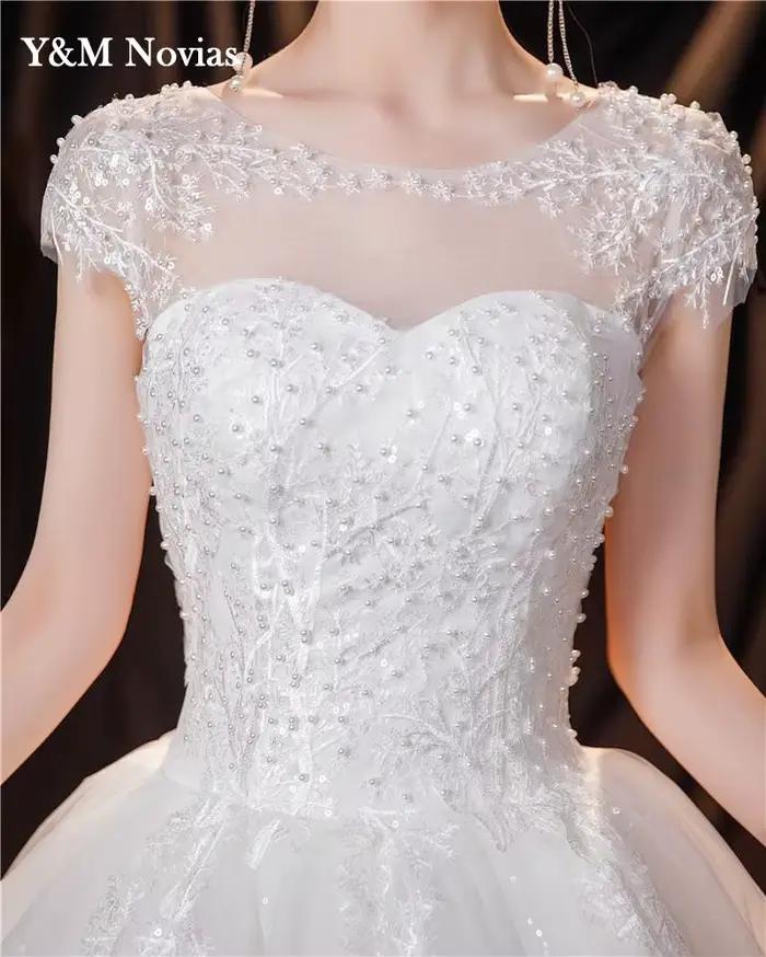 Robe de mariée en Tulle ivoire blanc cassé