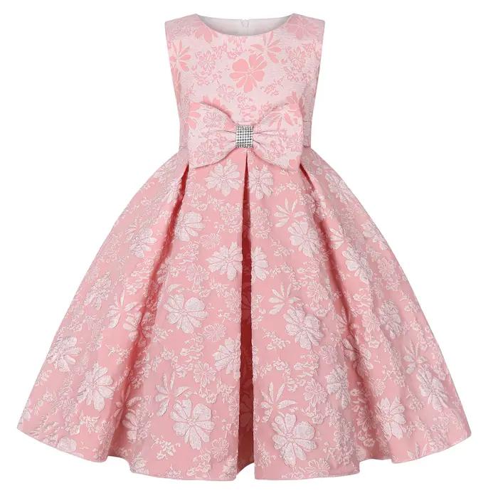 Robe de demoiselle d'honneur pour mariage, costume de petite fille de 2 à 10 ans, robe imprimée avec