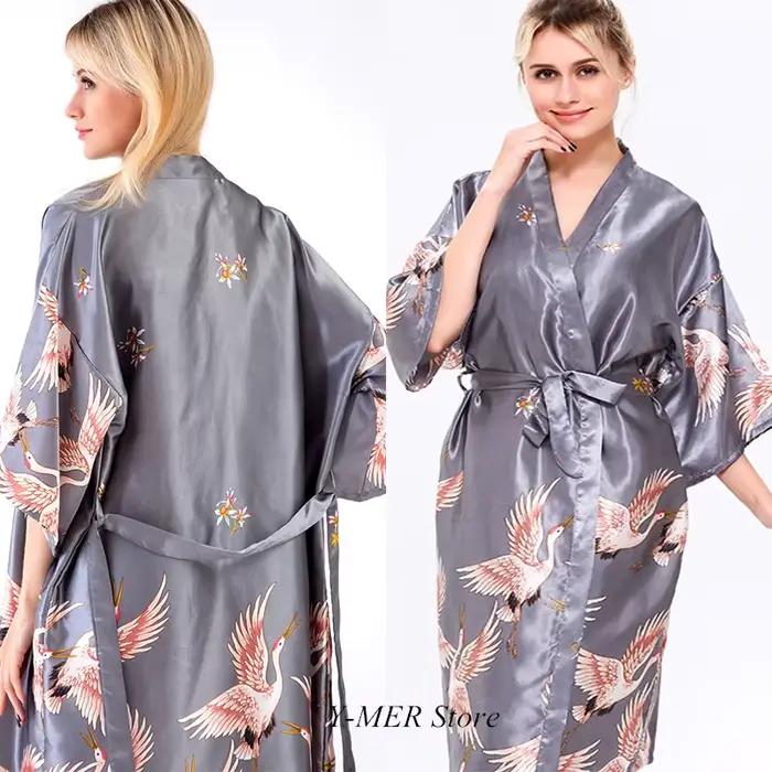 InjRayon-Robe Kimono pour Femme, Peignoir Élégant, Version Arc-en-Ciel, Vêtements de Nuit, Tenue de