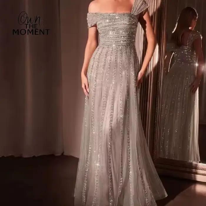 Robe de Soirée Élégante et Luxueuse pour Femme, Robes de Bal Personnalisées pour Mariages, Robes de