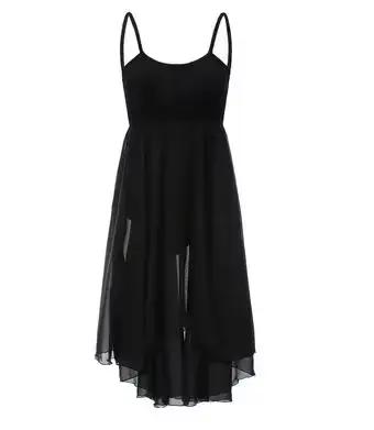 Robe noire en mousseline de soie pour femmes, robes de ballet pour filles, tutu de ballet, costumes