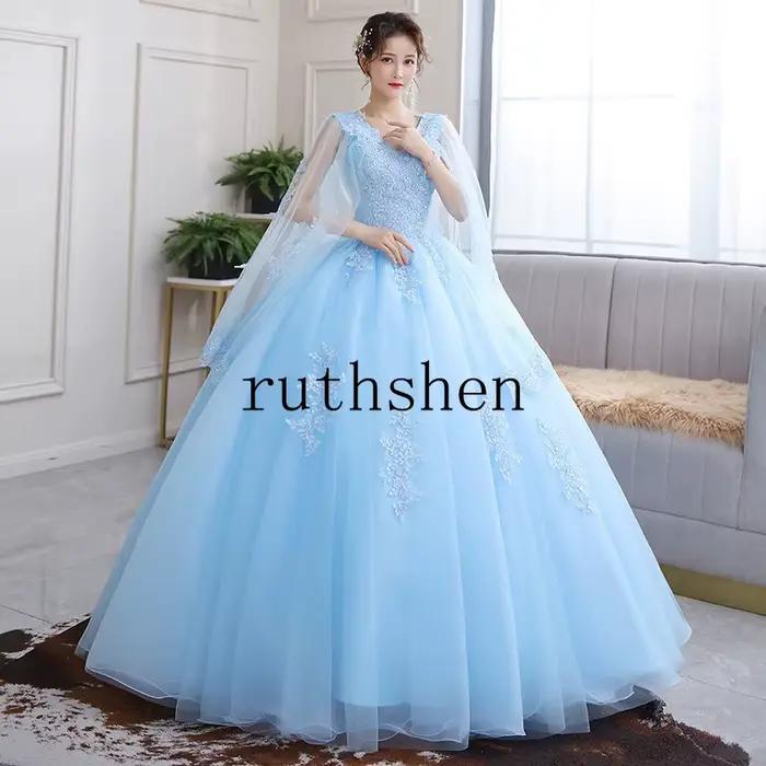 Robes De soirée De luxe 2025, col en v doré, avec des Appliques De perles, manches évasées élégantes