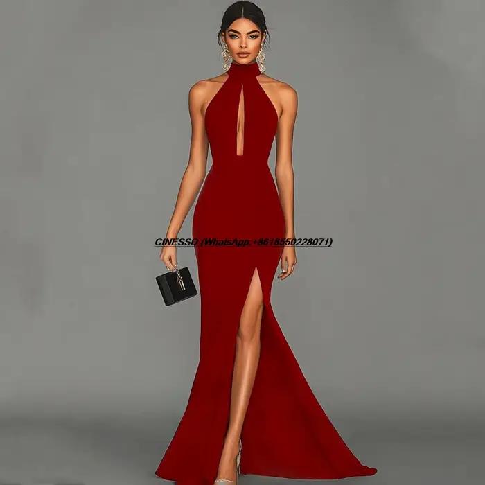 Robe de bal personnalisée pour femmes, pour assister à un mariage, longue robe de soirée élégante, r