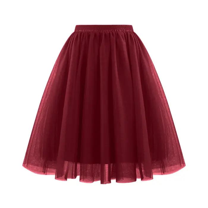 Jupe Tutu pour femmes, jupe rétro de fête en Tulle, jupon Rockabilly, sous-jupe, robe de danse, jupe