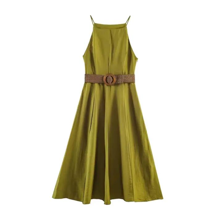 Nouvelle Robe Midi 2026 avec Ceinture, Tendance et Ajustée, Élégante et Gracieuse